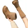 Botas de nieve gruesas, cómodas y cálidas con forro de polar, botines de gamuza para mujer, nueva colección de invierno 2026, botas estilo Martin con tacón grueso, sin cordones