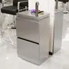 Armário de Ferramentas de Aço Inoxidável para Barbearia Salão de Beleza Salão de Cabeleireiro Armário Especial de Armazenamento Salão de Cabeleireiro Cabeleireiro Carrinho de Corte de Cabelo