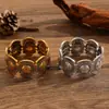 Pulsera elástica de aleación retro personalizada de estilo étnico transfronterizo europeo y americano para mujer, pulsera bohemia, venta al por mayor de joyería