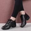 Zapatos de baile cuadrado de otoño e invierno para mujer adulta de tacón medio y suela blanda Zapatos de baile zapatos de baile aeróbicos competitivos zapatos de porristas