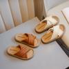 Sandalias para Niña 2026 Estilo Verano Casual Zapatos de Princesa con Tiras Tejidas y Velcro Sandalias Abiertas para Playa para Niña