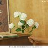 Leyouyi Flor de Rosa Individual de 7 Cabezas Decoración de Pared de Rosas para el Hogar Decoración de Salón de Bodas Exportación Exportación Flor Artificial