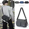 Bolsa Transversal Masculina Grande Capacidade 2025 Nova Moda Casual Couro Impermeável Estilo Japonês Tendência Bolsa Masculina