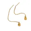 Aretes Personalizados de Gota de Agua, Hilos para Oreja Largos de Borla Coma, Versátiles y Elegantes Aretes de Clavícula de Lágrima de Hada