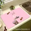 Alfombrilla absorbente de secado rápido para escurrir en la cocina, alfombrilla de comedor de tierra de diatomeas, antideslizante, fácil de limpiar, alfombrilla para cafetera, en stock, se puede etiquetar y enviar en nombre de los clientes