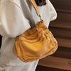 Bolsa de Tecido Estilo Novo Verão 2025 Japonesa e Coreana Celebridade da Internet Bonita Bolsa Tote Casual Americana Estilo Preppy Bolsa Transversal