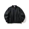 Chaqueta retro elegante TIMACHINE con dobladillo plisado y cuello de solapa, chaqueta de trabajo extragrande para hombre JK160