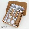 Set de Cortauñas de Acero Inoxidable Anti-Salpicaduras Tijeras para Uñas Caseras Juego Completo de Herramientas de Manicura Dropshipping