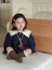 Macacão para Meninas 2026 Outono Novo Estilo Roupa Outono Infantil Estilo Coreano Macacão de Bebê com Gola