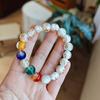 Pulsera de esmalte de cinco colores, color gris nieve, colorida, para parejas, regalo de cumpleaños para novias Qixi.