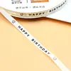 Ventas Directas de Fábrica Cinta Acanalada Blanca de 1.0m Estilo Ins Cinta para Pasteles Cinta para Envolver Regalos Decoración de Ramo en Inglés