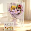 Novo buquê de tulipas de crochê feito à mão, boneca de crochê criativa, flores artificiais, presente para o Dia dos Professores para professoras