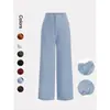 Pantalones de Pierna Ancha para Primavera y Otoño para Desplazamientos, Corte Slim, con Caída, Casual de Alta Gama, Petite, Estrechos de Pierna Recta para Mujer