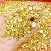20g ABS misturado galvanoplastia imitação pérola 2-10mm ouro meia face contas nail art contas semicírculo pérola contas de plástico