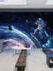Luna Astronauta Cielo Estrellado Decoración Papel Tapiz Cafetería Internet E-Sports Hotel Mural Ktv Caja Temática Pared de Fondo Creativo