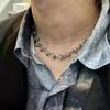 Acero de Titanio Elegante Collar de Cuerda Trenzada para Clavícula Joyería para Mujeres Nicho de Gama Alta Versátil Cadena de Clavícula Espinosa