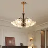 Estilo Creme Medieval Madeira Maciça Criativo Simples Romântico Exquisito Estilo Retrô Sala de Estar Quarto Sala de Jantar Luminárias Lustre de Flores
