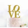 Marca Love Cake Cartão de Decoração para Bolo de Aniversário Casamento Mesa de Sobremesas Decoração Cartão Festa de Primeiro Aniversário Infantil
