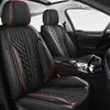 Cojín para Asiento de Coche de Piel Napa Hecho a Medida para Todas las Estaciones, Funda de Asiento de Piel de Cobertura Total para Asiento Individual/Doble, Cojín para Asiento de Coche Completo de Cinco Plazas