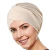 Europa y Estados Unidos nuevo gorro de noche de tela elástica multicolor frente plisado cruzado sombrero indio gorra de césped sombrero para quimioterapia para mujer