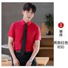 Camisas Profissionais para Mulheres, Manga Curta Verão Estilo Coreano, Cor Sólida Camisas de Trabalho em Grupo para Estudantes, Camisas Masculinas com Impressão de Logo Opcional