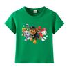 Ropa para niños Wang Wang, camiseta de algodón con cuello redondo y manga corta, nueva camiseta de verano, camiseta de media manga, una generación de cabello