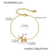 Conjunto de Joyería para Mujer, Pulsera, Pendientes y Collar de Acero Inoxidable con Zirconia Micro-Pavimentada de Perro Globo Lindo Misterioso, Casual y Fácil de Combinar
