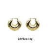 Pendientes de moda europeos y americanos pendientes de venta caliente pendientes de lujo ligero pendientes chapados en oro pendientes lisos que no se decoloran pendientes transfronterizos de oro