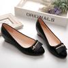 Zapatos de cuña de una sola capa para mujer 2023 primavera nuevos suela suave cómodos no cansan los pies zapatos de mamá boca baja altura oculta zapatos de guisante de celebridad de internet