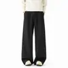 Pantalones casuales de estilo "old money" con caída para hombres y mujeres, corte holgado, estilizan, pierna recta, color caqui, adecuados para otoño y para ir al trabajo.