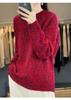 Otoño e Invierno Ropa de Punto con Cuentas para Mujer 2024 Nuevo Suéter Morado de Gama Alta Súper Bonito Estilo Retro Holgazán