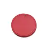 Espejo de cuero grueso en stock con gancho para colgar, se puede usar como accesorio de bolso, espejo de maquillaje redondo de cuero de color sólido, personalizable