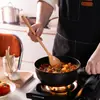 Cuchara Vintage para Fideos Instantáneos para Uso en Casa, Cuchara de Madera con Mango Largo, Cuchara Larga Kimchi Estilo Coreano al por Mayor, Cuchara Extensa para Mezclar Ensaladas Estilo Japonés