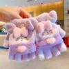 Luvas de Meio Dedo para Bebê Outono e Inverno Bebê Quente Dobráveis Tricô com Dedos de Fora Menina Dedo Desenho Animado 2024 Novo
