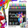 Los 240 rotuladores acrílicos de doble punta y doble color más vendidos de Amazon, bolígrafos de dibujo para niños con punta suave, set de papelería, rotuladores para graffiti