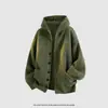 Chaqueta Suéter Cardigan para Hombres y Mujeres, Marca de Tendencia Nueva Primavera, Otoño e Invierno, Estilo Perezoso Holgado de Peso Pesado, Ropa de Punto Casual con Capucha