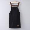 Delantales al por mayor para cocina casera Delantales con tirantes Etiqueta de cuero Hebilla de cobre Delantales de moda para hombres y mujeres Tienda de café y té con leche Ropa de trabajo