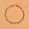 Joyería transfronteriza europea y americana de verano para playa barata con garra de diamante accesorios para el pie femenino al por mayor personalidad cadena de cuentas multicapa tobillera