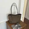 Bolso de mano retro casual simple transfronterizo, nuevo estilo para mujer, diseño de alta calidad, gran capacidad, bolso tote de moda para ir al trabajo, moderno