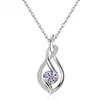Estilo europeo y americano moderno, collar de moissanita de alta gama para mujer, joyería de plata de ley, diseño único, cadena para la clavícula, collar con colgante