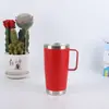 Aço inoxidável 304 20oz diâmetro grande Copo de Carro para exterior portátil copo térmico com alça caneca de café cerveja