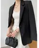 Blazer Marrón de Moda para Mujer, Temporada Primavera y Otoño 2026, Diseño Moderno, Nuevo Estilo Coreano, Corte Holgado, Elegante Blazer Transfronterizo