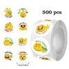 Pegatinas de Emoticonos Transfronterizas, Pegatinas de Caras Sonrientes, Pegatinas de Recompensa para Maestros y Niños, Etiquetas para Hornear, Pegatinas de Sellado, Pegatinas Decorativas Adhesivas