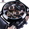 Reloj Mecánico Automático Parcial Tourbillon de Moda Casual con Esfera Grande para Hombre Forsining Fuxini