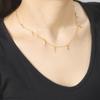 Comercio electrónico transfronterizo europeo y americano corte 9 colgantes de rayo personalidad simple tendencia acero inoxidable damas collar cadena clavícula