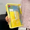 Bolsa Transparente A4 Macaron com Grande Capacidade para Guardar Livros Didáticos, Bolsa de Estudante com Zíper Bolsa de Armazenamento Impermeável Espessada