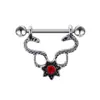 Anillo de Pezón de Acero Inoxidable 316L Transfronterizo Europeo y Americano Serpiente Corazón Rosa Mano Fantasma Hoja de Arce Esposas Halloween Uñas de Pezón Góticas