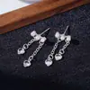 Aretes de Borla de Perla y Corazón de Zirconio Flash para Mujer Nicho Gama Alta Únicos Exquisitos Modernos Elegantes Versátiles Aretes Aretes