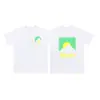 Marca de Nicho de Moda Rhude Verano Nueva Bandera de Corona Streetwear Retro Holgada Camiseta de Cuello Redondo de Manga Corta para Hombres y Mujeres