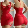 Estilo de garota sexy puramente atraente, acinturado, modelador, saia bodycon franzida elegante e sexy com decote halter, minissaia justa sem costas para balada